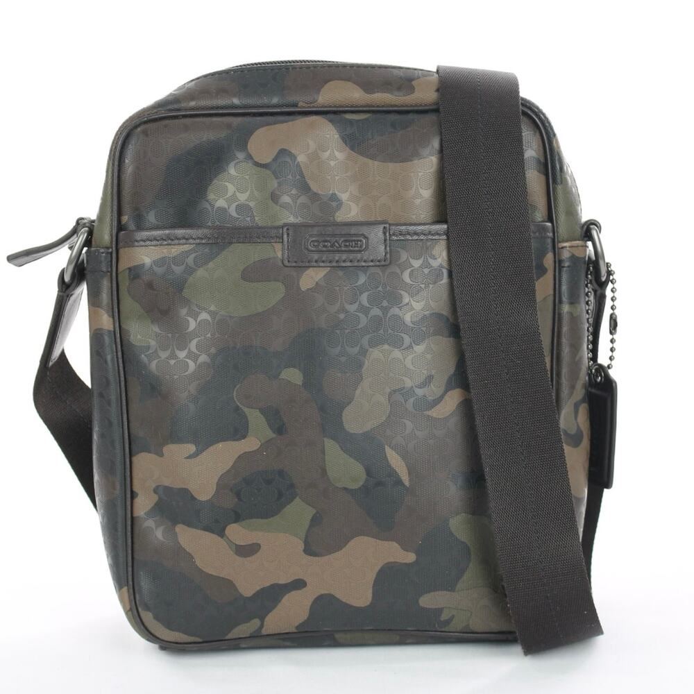 Coach Army Green Camouflage Crossbody Bag